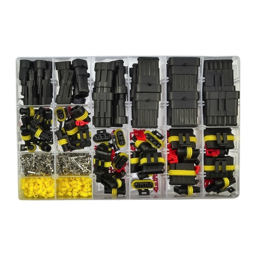Набір автомобільних конекторів 194in1, у пластиковому боксі, з кліщами для обтиску. фото 3
