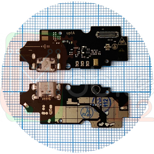 Шлейф ZTE Blade A3 2020 з роз'ємом зарядки та мікрофоном - нижня плата