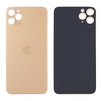 Задняя крышка Apple iPhone 11 Pro Max (золотистая оригинал Китай с большим отверстием)