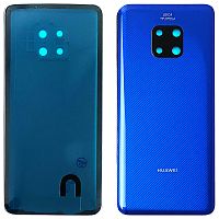 Задня кришка Huawei Mate 20 Pro LYA-L09 (синя оригінал Китай зі склом камери)