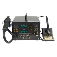 Паяльна станція Baku BK852D+ компресорна, фен, паяльник, цифрова індикація