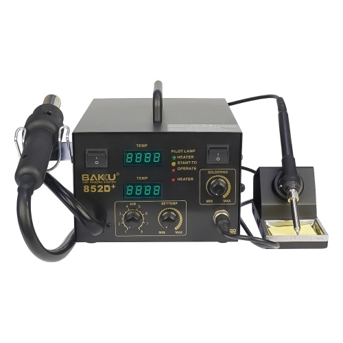 Паяльна станція Baku BK852D+ компресорна, фен, паяльник, цифрова індикація