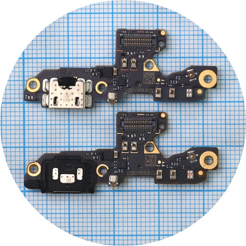 Шлейф Xiaomi Redmi 7 m1810f6lg з роз'ємом зарядки та мікрофоном Оригінал Китай - нижня плата