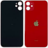 Задняя крышка Apple iPhone 11 (красная AAA с большим отверстием)