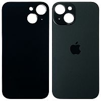 Задняя крышка Apple iPhone 15 (черная оригинал Китай с большим отверстием)