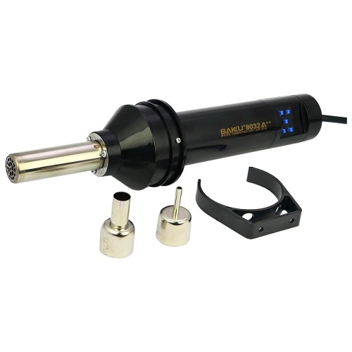 Термофен Baku BK-8032 A++ з вбудованим цифровим блоком управління (регулювання t 100-480 гр C, 450W, 220V) фото 2