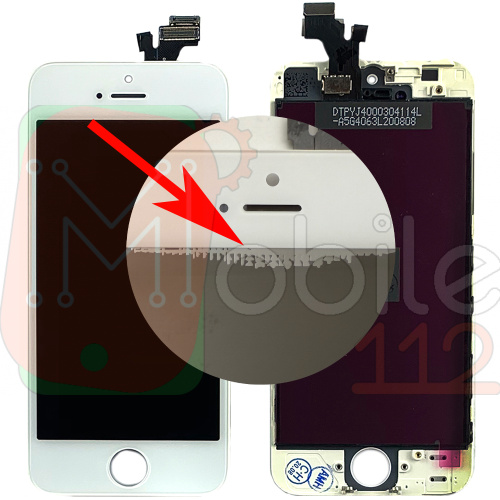 Дисплей Apple iPhone 5 з тачскріном (уцінка - відшарування білий AAA)