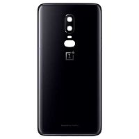 Задня кришка OnePlus 6 A6003 (чорна оригінал Китай зі склом камери)