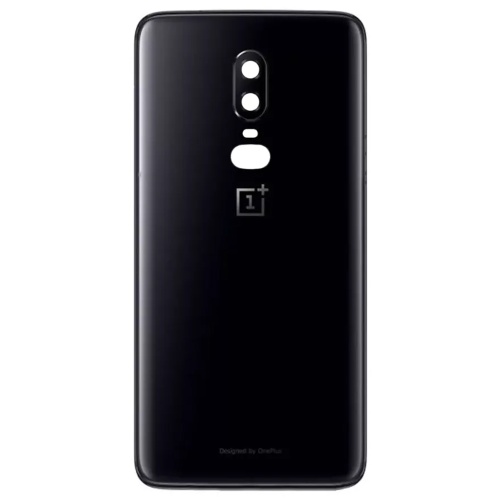 Задня кришка OnePlus 6 A6003 (чорна оригінал Китай зі склом камери)