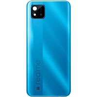 Задня кришка Realme C11 2021 RMX3231 (синя зі склом камери)