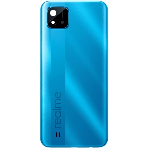 Задня кришка Realme C11 2021 RMX3231 (синя зі склом камери)