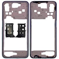 Рамка корпуса Oppo A72 A92 (фиолетовая со стеклом камеры)