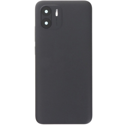 Задня кришка Xiaomi Redmi A1, Redmi A2 (чорна оригінал Китай зі склом камери)