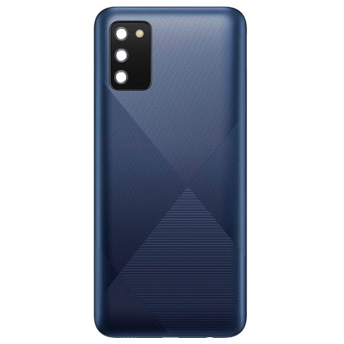 Задня кришка Samsung Galaxy A02s A025F, M02s M025F (синій оригінал Китай зі склом камери)