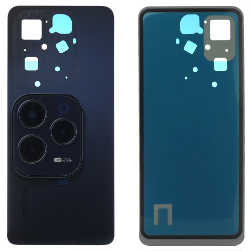 Задня кришка Infinix Hot 40 X6836 (чорна оригінал Китай зі склом камери)