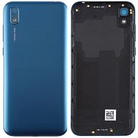Задняя крышка Huawei Y5 2019 AMN-LX9 (синяя, Sapphire Blue оригинал Китай со стеклом камеры)