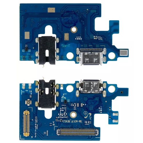 Шлейф Samsung Galaxy M31s M317F із роз'ємами зарядки та навушників, мікрофоном - нижня плата (AAA)