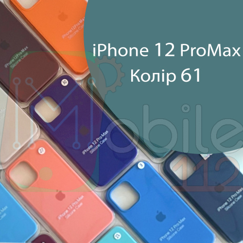 Чехол Silicone case для iPhone 12 Pro Max (зеленый №61)