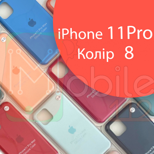 Чохол Silicone case для IPhone 11 pro оригінал (помаранчевий orange №8) фото 2