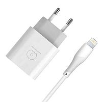 Зарядний пристрій WUW-T73 USB QC3.0 18W Lightning (біле)