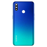 Задня кришка Realme 3 RMX1821 (синій оригінал Китай зі склом камери)