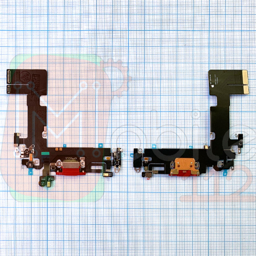 Шлейф Apple iPhone 13 с разъемом зарядки и микрофоном (красный оригинал 100%)
