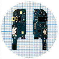 Шлейф Samsung Galaxy A20E 2019 A202F роз'ємом зарядки, навушників та мікрофоном Оригінал 100% - нижня плата