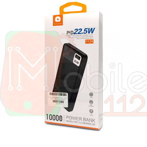 Power Bank Павербанк WUW Y124 PD 22.5W USB+Type-C 10000mAh