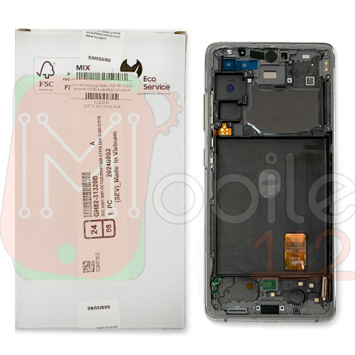Дисплей Samsung Galaxy S20 FE G780F G781B + тачскрин (оригинал 100% в серебристой рамке)