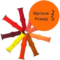 Силіконовий ремінець Apple Watch 42 - 44 мм (помаранчевий 2 S)
