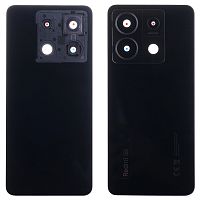 Задняя крышка Xiaomi Redmi Note 13 Pro 5G (черная оригинал Китай со стеклом камеры)