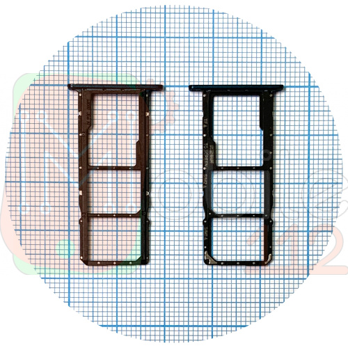Держатель Sim карты и карты памяти Huawei Y5 2018,Y5 Prime 2018, Y5 2019, Honor 7A 5.45, Honor 7s, Honor 7 Play (синий на 2 SIM + Micro SD)