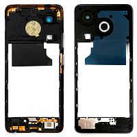 Рамка корпусу Infinix Smart 8 X6525 (чорна без скла камери)