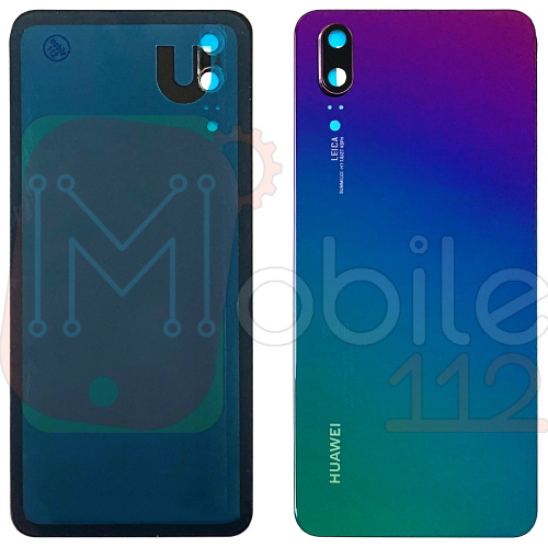 Задняя крышка Huawei P20 EML-L09C EML-L29C AL00 TL00 (фиолетовая оригинал Китай со стеклом камеры)