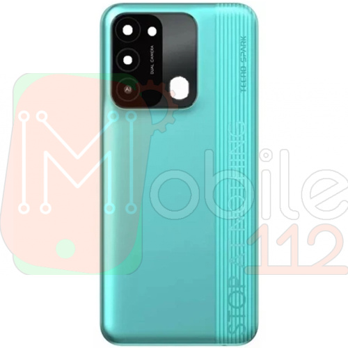 Задня кришка Tecno Spark Go 2022 (зелена зі склом камери)