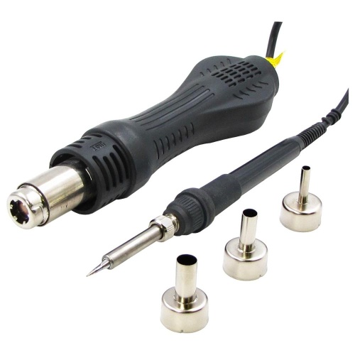 Паяльна станція Aida 939D з вбудованим вакуумним сепаратором 9" (20 x 11 см), фен, паяльник, третя рука фото 6