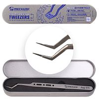 Пінцет Mechanic Aag-27L вигнутий гострий, антимагнітний, 140 мм