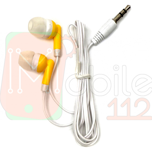 Навушники провідні вакуумні mix color 3,5mm (жовті)
