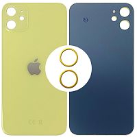 Задня кришка Apple iPhone 11 (жовта оригінал Китай з кільцями)