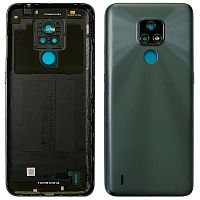 Задняя крышка Motorola Moto E7 XT2095 (синяя оригинал Китай со стеклом камеры)