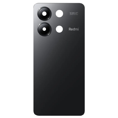 Задня кришка Xiaomi Redmi Note 13 4G (чорна оригінал Китай зі склом камери)