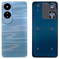 Задняя крышка Oppo A60 CPH2631 (голубая оригинал Китай со стеклом камеры)