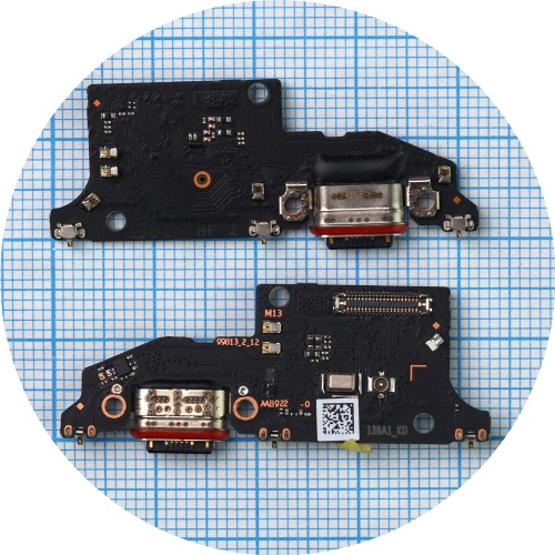 Шлейф Realme C75 4G RMX3941 с разъемом зарядки и микрофоном - нижняя плата (оригинал Китай)