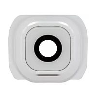 Стекло камеры Samsung Galaxy S6 G920F (черное в белой рамке)