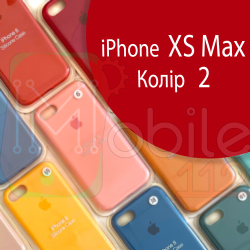 Чохол Silicone case для iPhone Xs Max оригінал (червоний red №2 )