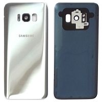 Задня кришка Samsung Galaxy S8 G950F (срібляста оригінал Китай зі склом камери)