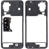 Рамка корпуса Realme 7 Global (черная со стеклом камеры)