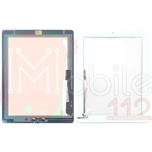 Тачскрін Apple iPad 3, iPad 4 (для iPad 4 білий OCA Pro з кнопкою Home)