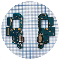 Шлейф Samsung Galaxy A54 A546B з роз'ємом зарядки та мікрофоном - нижня плата (оригінал Китай)