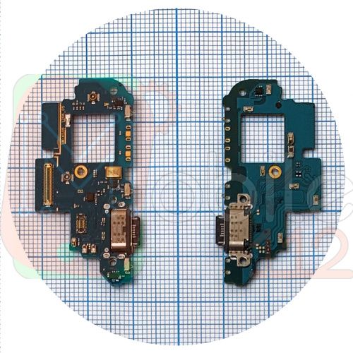 Шлейф Samsung Galaxy A54 A546B с разъемом зарядки и микрофоном - нижняя плата (оригинал Китай)
